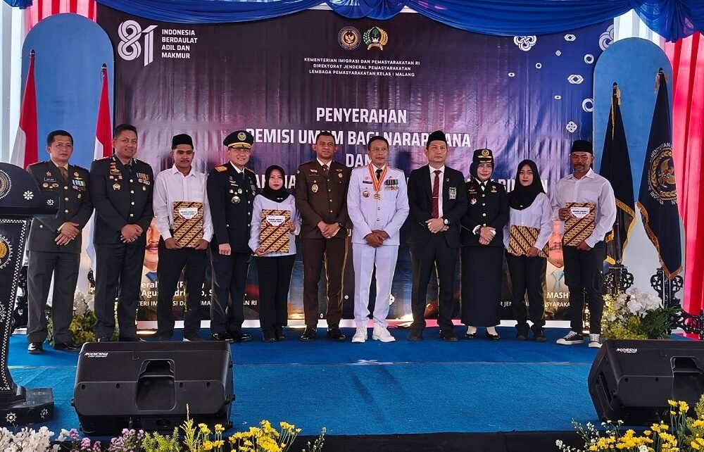 Ribuan Warga Binaan Lapas Kelas I Kota Malang Terima Pengurangan Masa Pidana