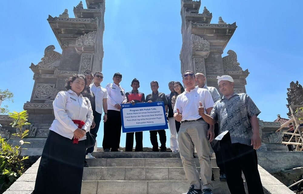 BRI Peduli–Danantara Bantu Pembangunan Candi Bentar dan Renovasi Pura Dhali Agrahita